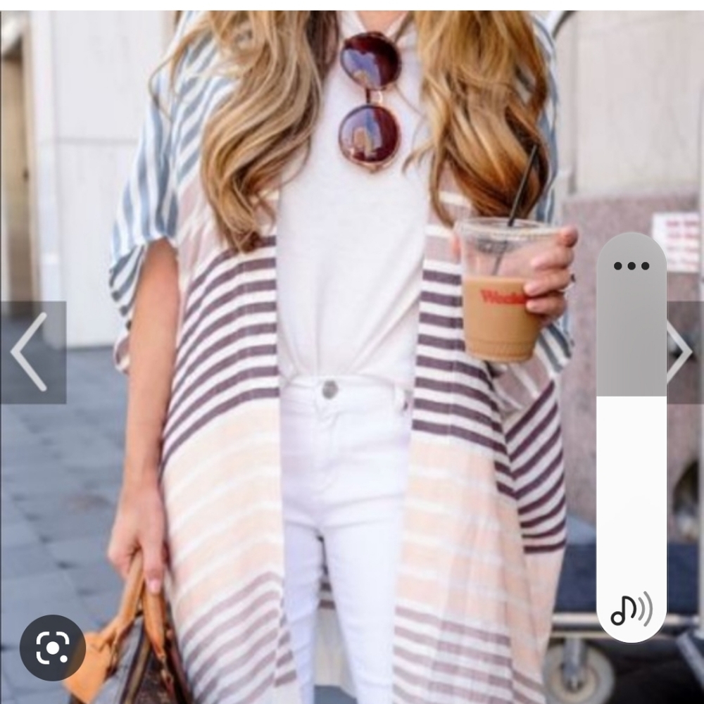 Loft Striped Kimono - Picture 9 of 10